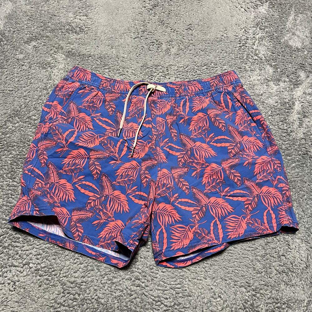Fair Harbor Shorts Mens XL Lined Hybrid Stretch Pink Blue Floral Shorts